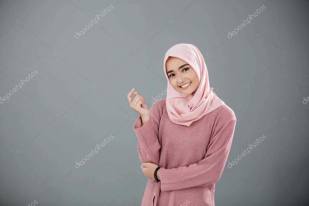 Attractive asian muslim woman