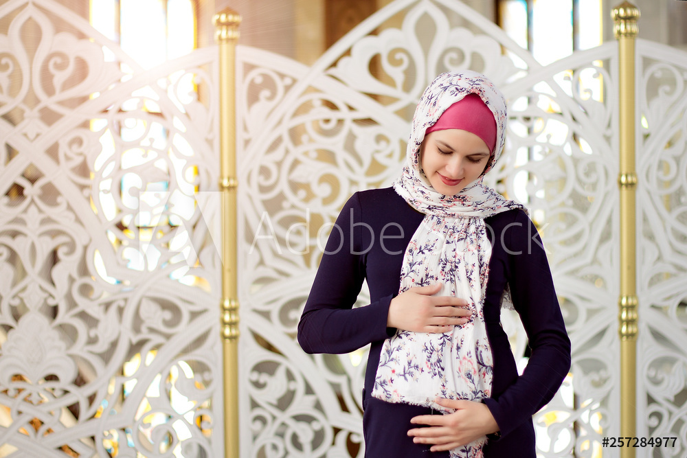 pregnant woman in a hijab - Image