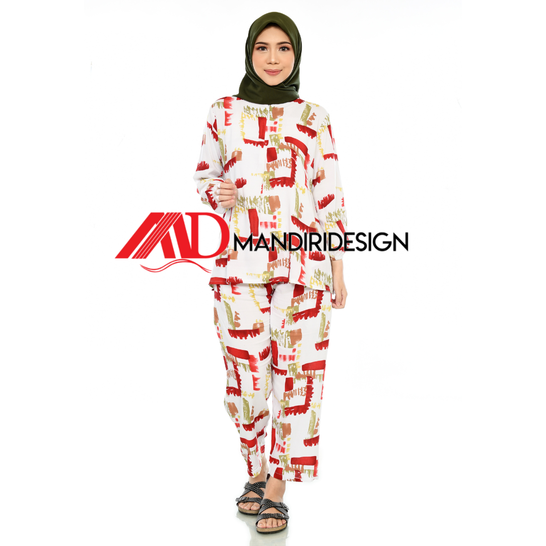 Setelan One Set Hijab Lengan Panjang - Gambar 7
