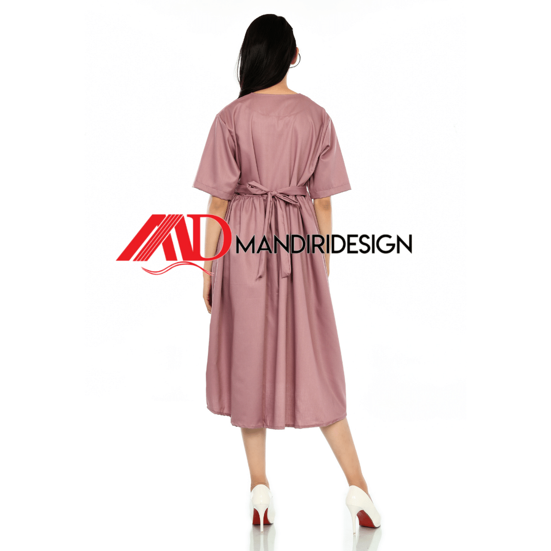 Maternity Baju Hamil Warna Dusty Pink - Gambar 8
