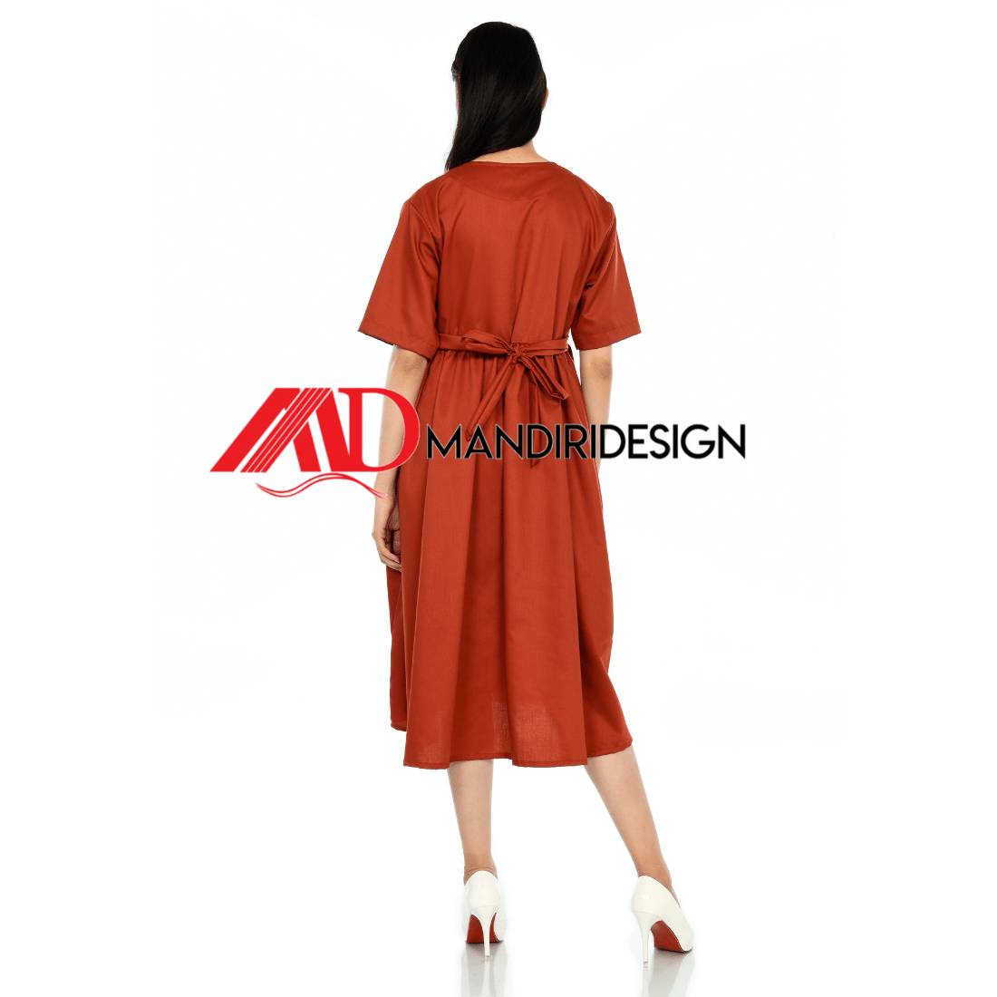 Maternity Baju Hamil Warna Merah Bata - Gambar 8