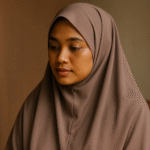 Warna hijab cocok kulit sawo matang dengan model hijab syar’i berbahan lembut, memberikan kesan anggun dan natural bagi wanita Indonesia.