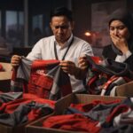 Seragam kerja bermasalah diterima HRD dengan kualitas tidak sesuai seperti jahitan buruk dan logo miring