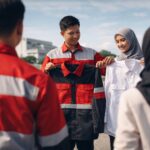 Konveksi lokal Karawang menampilkan proses pemilihan seragam kerja oleh tim perusahaan secara langsung